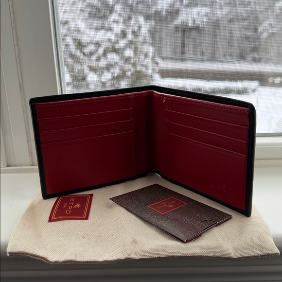Etro Other - Etro Black and Red Men Wallet
